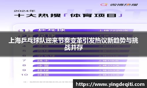 上海乒乓球队迎来节奏变革引发热议新趋势与挑战并存